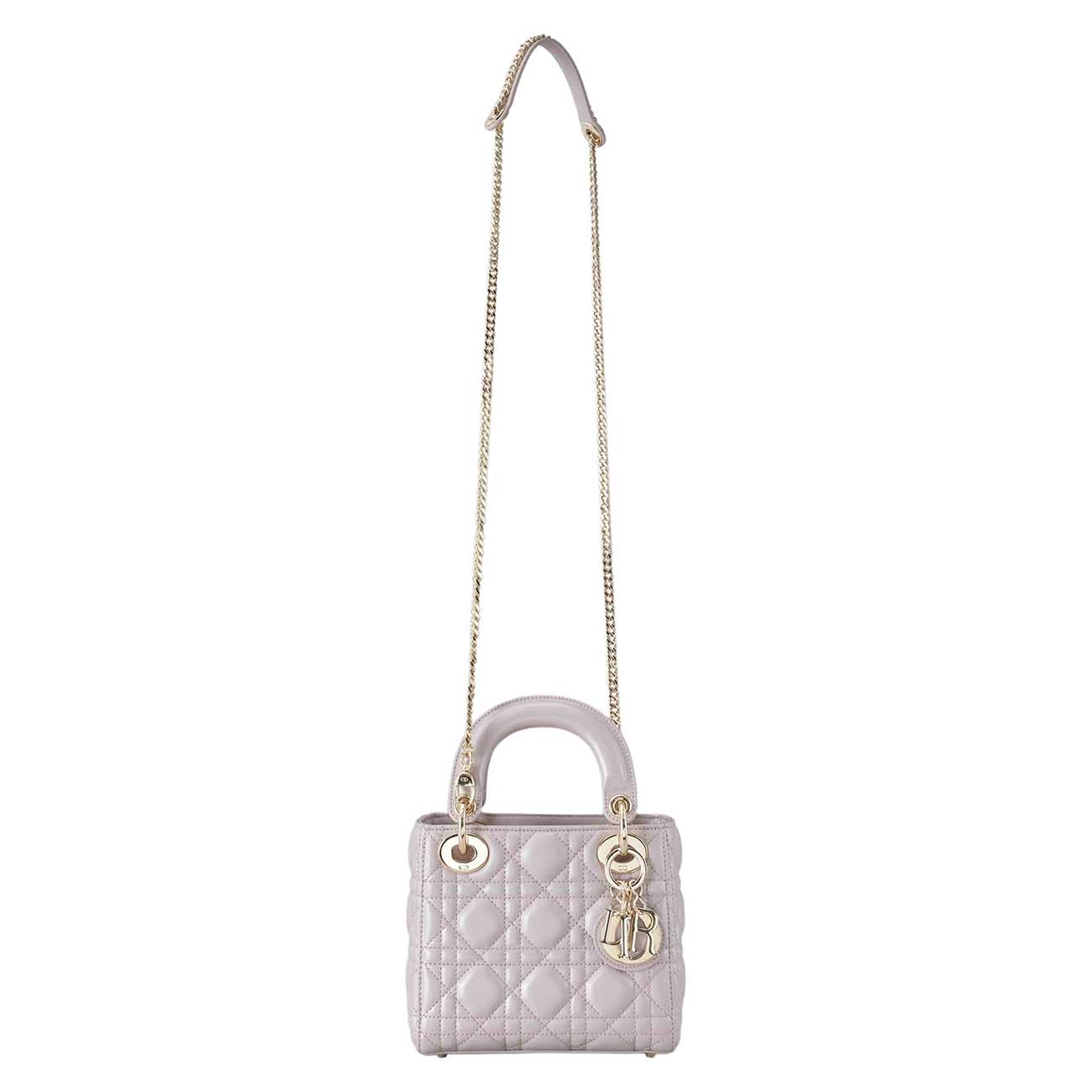CHRISTIAN DIOR(USED)크리스찬디올 램스킨 레이디디올 미니 백